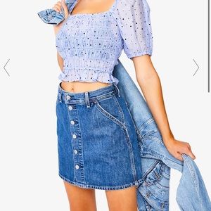 LEVI’S BUTTON DOWN UTILITY DENIM SKIRT